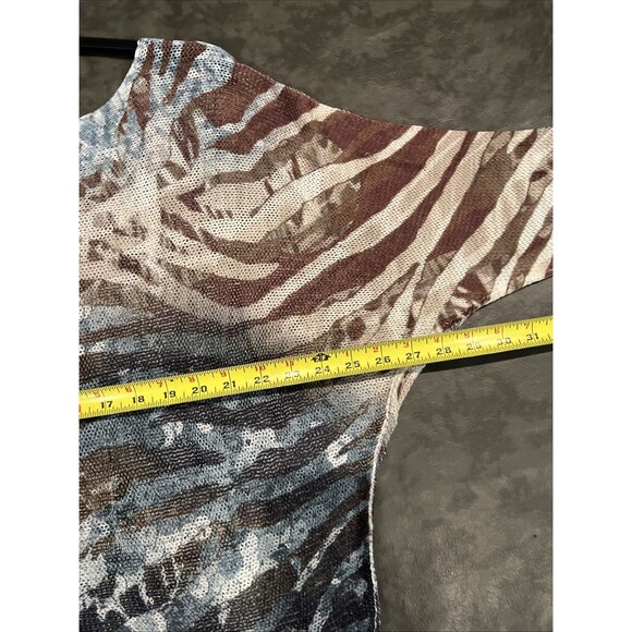 Gigi Moda Made In Italy Animal Print Wide sleeve Top Y2K Boho Artsy - Picture 9 of 9